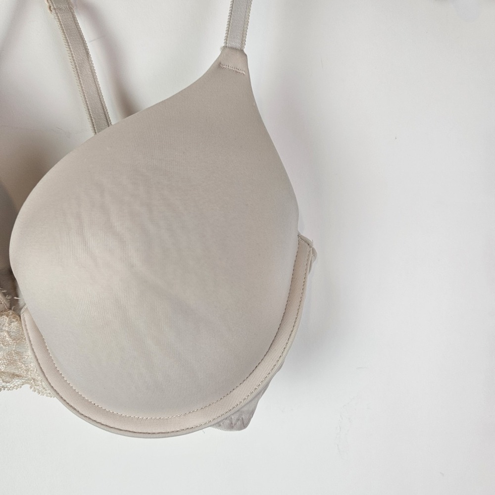 Ellen Tracy Bra 34C T-Shirt Bra Beige Nude Underwire Full Convertible Racerback - Picture 3 of 5